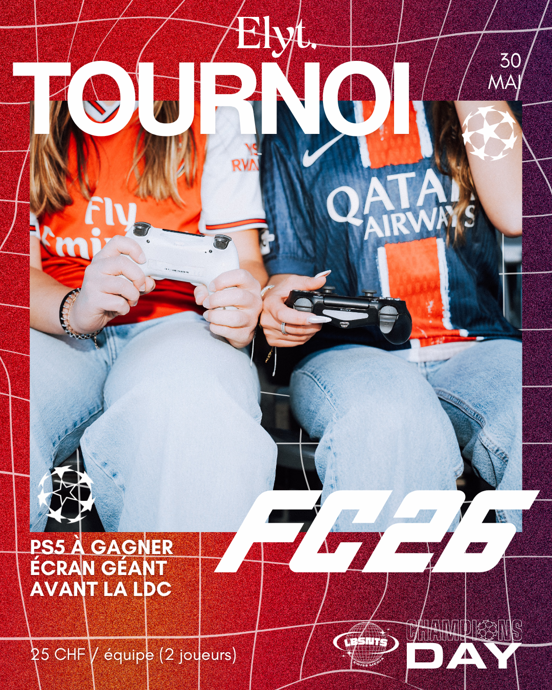 Tournoi FIFA · 25 CHF par équipe, PS5 à gagner